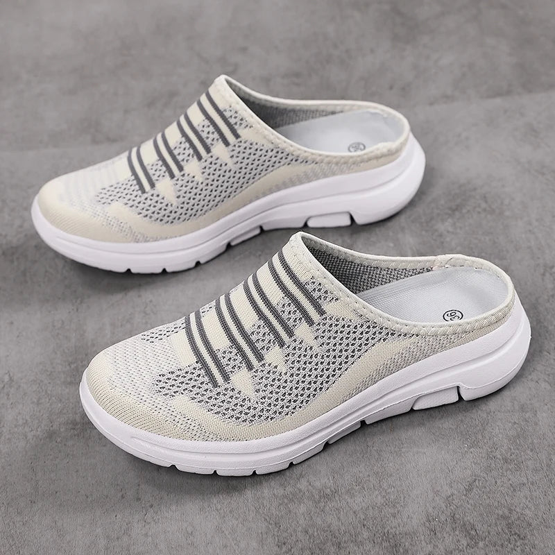 Lightweight Mesh Slippers With Wedge Heel For Women-DESTINY