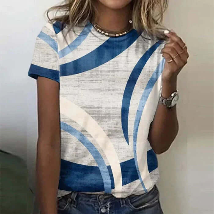 Zoey - blue swing short sleeve-DESTINY