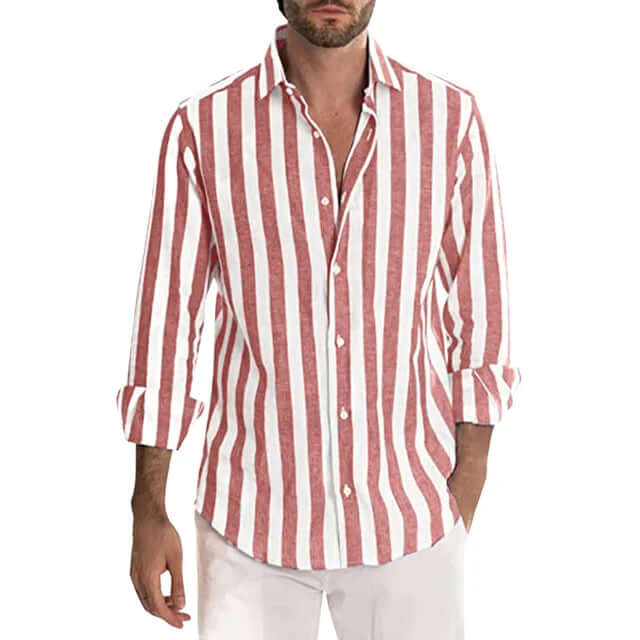 Men's Linen-like Shirt-DESTINY