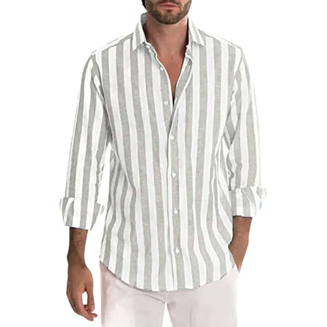 Men's Linen-like Shirt-DESTINY