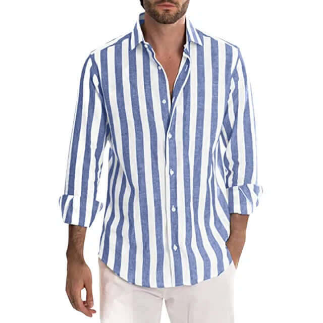 Men's Linen-like Shirt-DESTINY
