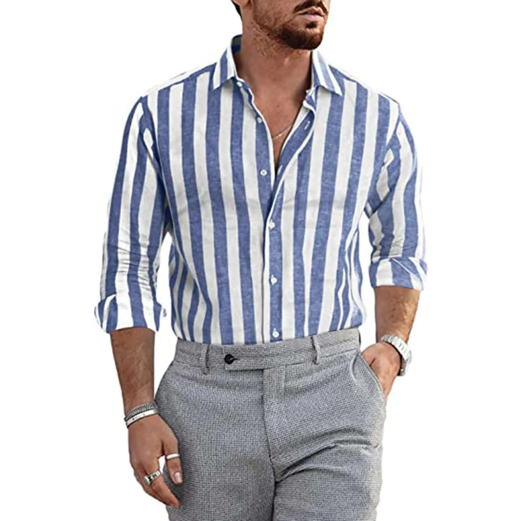Men's Linen-like Shirt-DESTINY