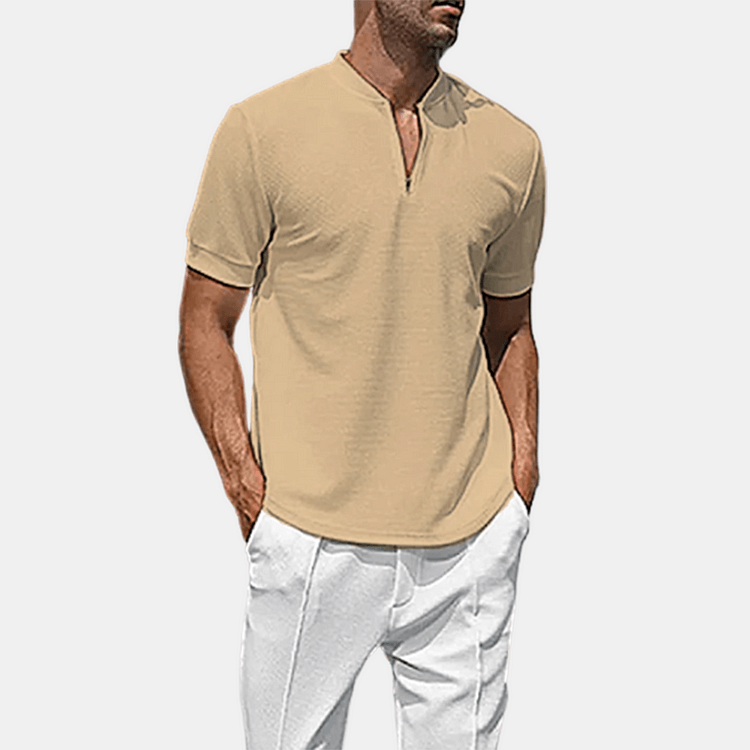 Augusto - Short-sleeved business shirt for men-DESTINY