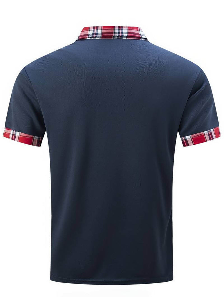 Elijah check shirt with zip and lapels-DESTINY