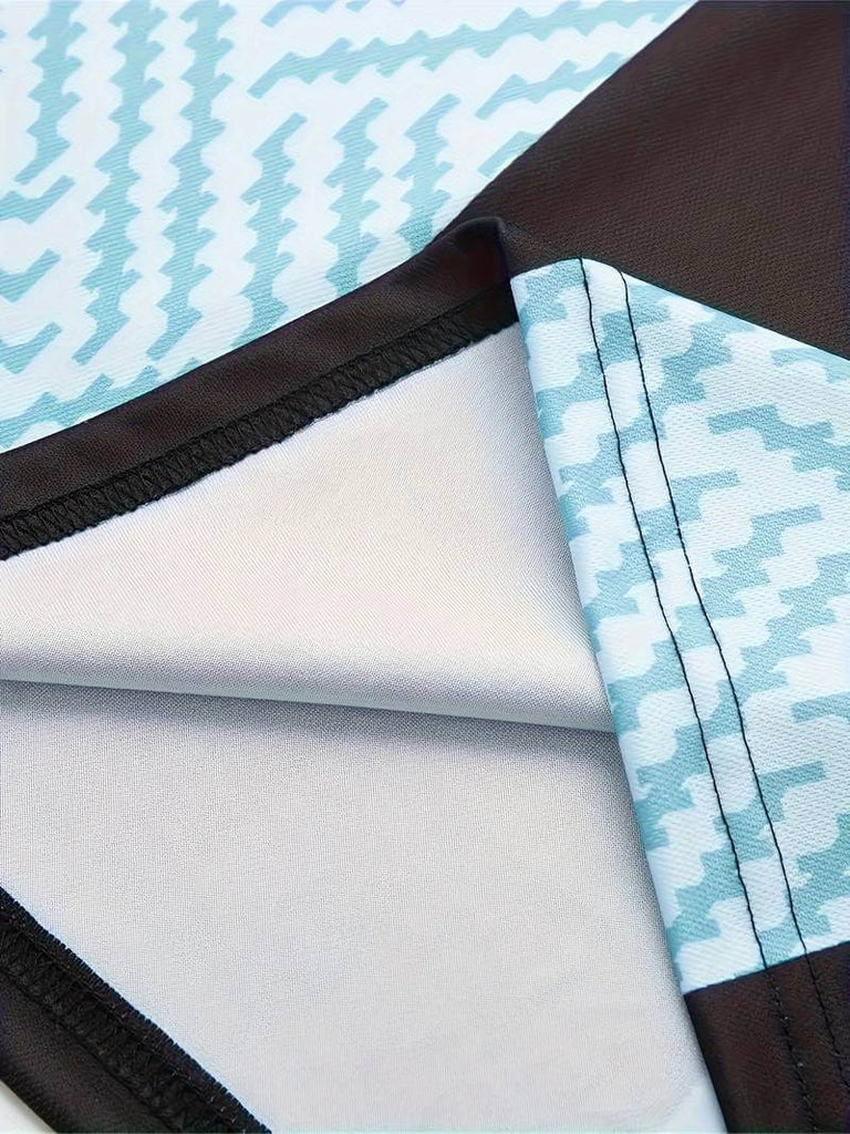 Liam quarter zip color blocked golf shirt-DESTINY