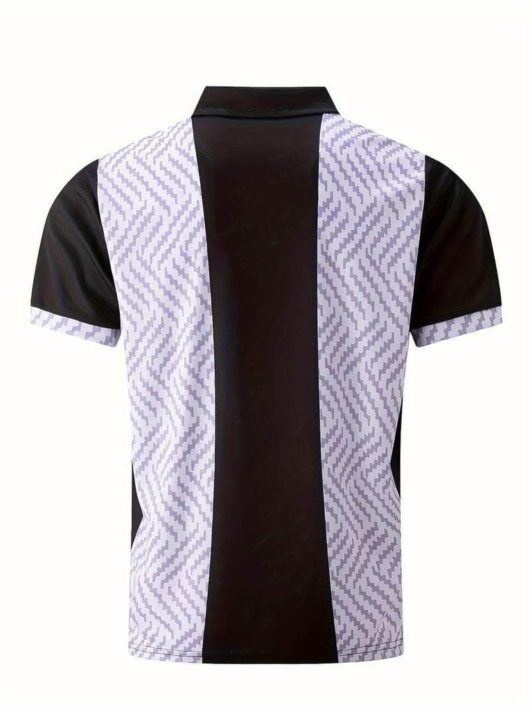 Liam quarter zip color blocked golf shirt-DESTINY