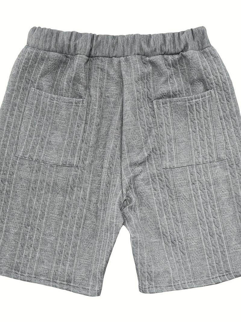 Andrew – set consisting of a comfortable V-neck knitted top and matching shorts-DESTINY