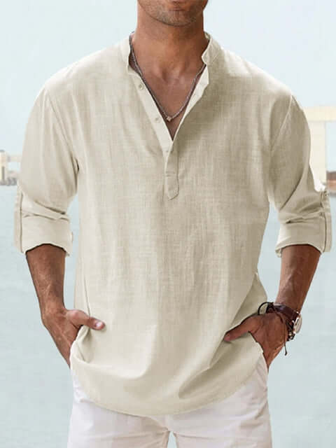 Adrian | Breathable linen shirt-DESTINY