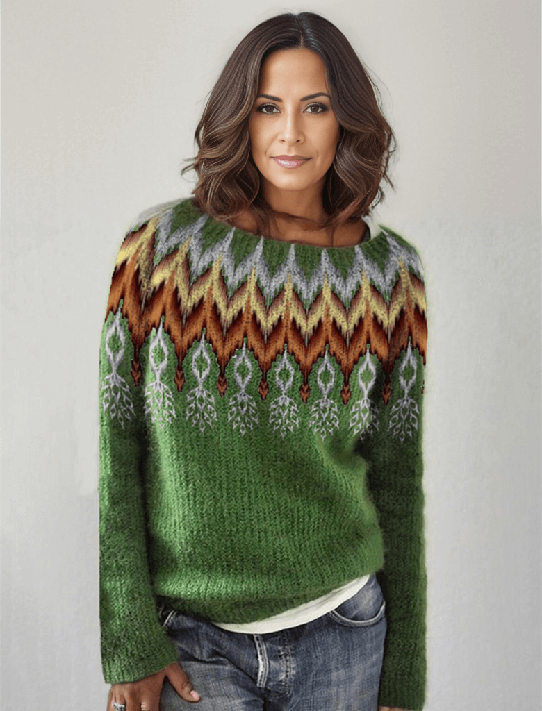 Argyle chevron sweater-DESTINY