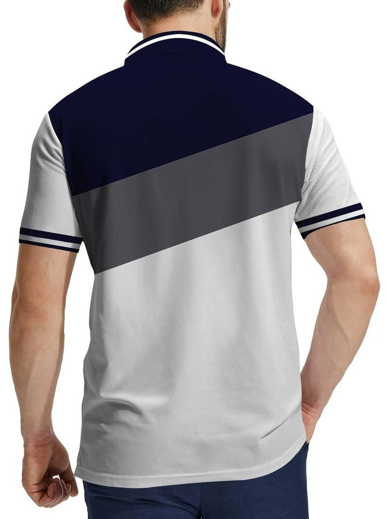 Liam – golf shirt with contrast color print-DESTINY