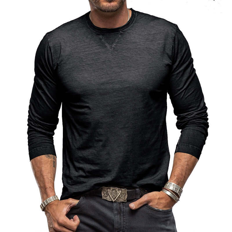 Hadrien - Long-sleeved cotton T-shirt for men-DESTINY