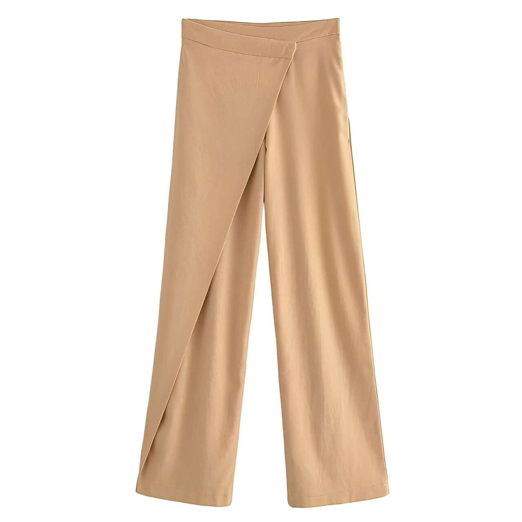 Wide linen wrap trousers-DESTINY