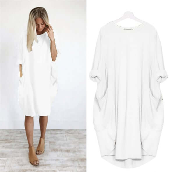 Roelien | Comfy Casual loose pocket dress-DESTINY