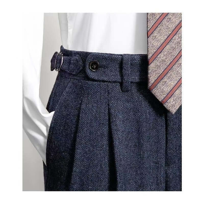 Arturo - Men's leisure trousers in tweed-DESTINY