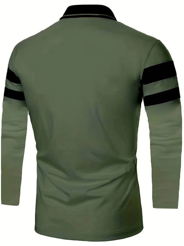 Christopher – casual color block long sleeve shirt-DESTINY