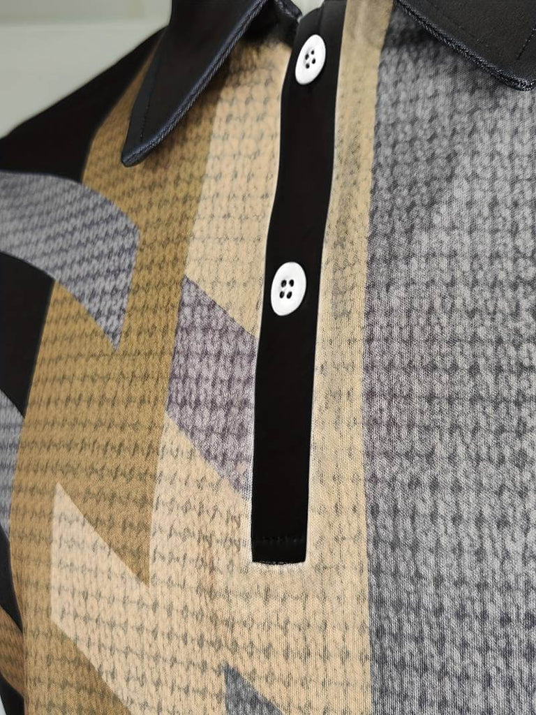 Daniel – casual 1/4 button shirt in vintage style-DESTINY