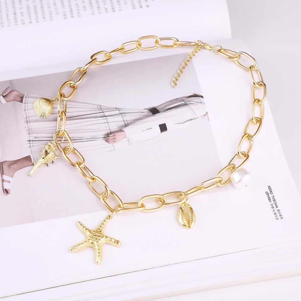 Starfish Shell Conch Necklace-DESTINY