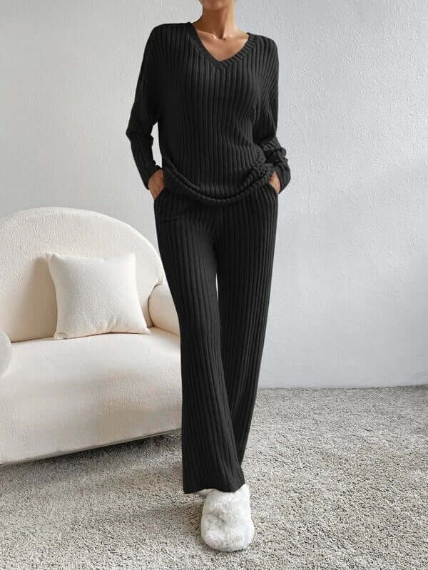 Lucia™ - Knitted trousers and jumper for women-DESTINY