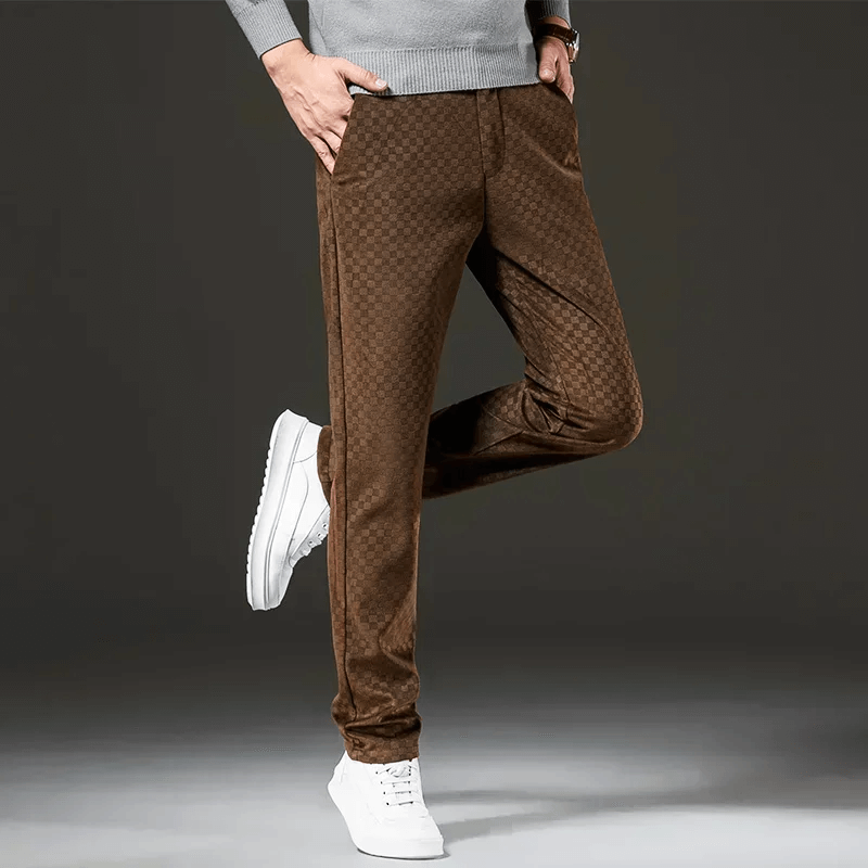 Stewart - Checked corduroy trousers-DESTINY