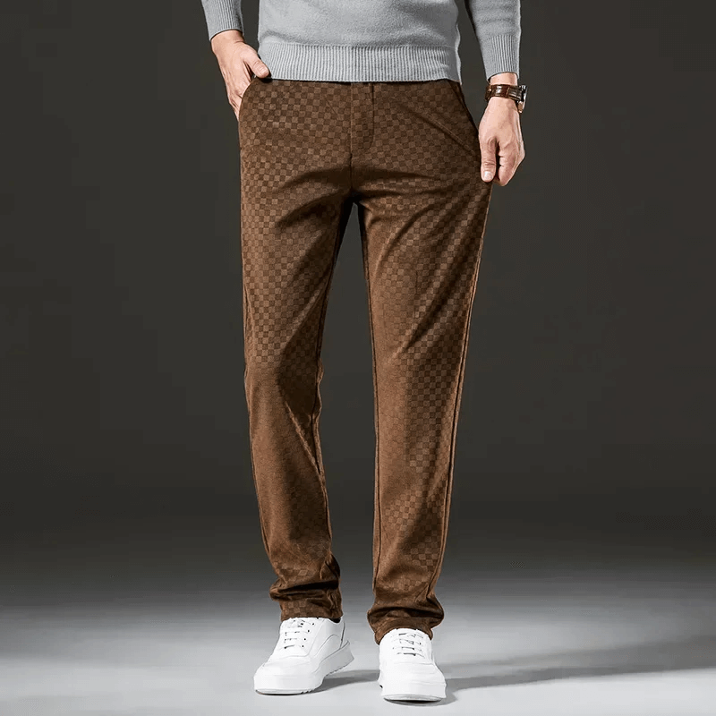 Stewart - Checked corduroy trousers-DESTINY
