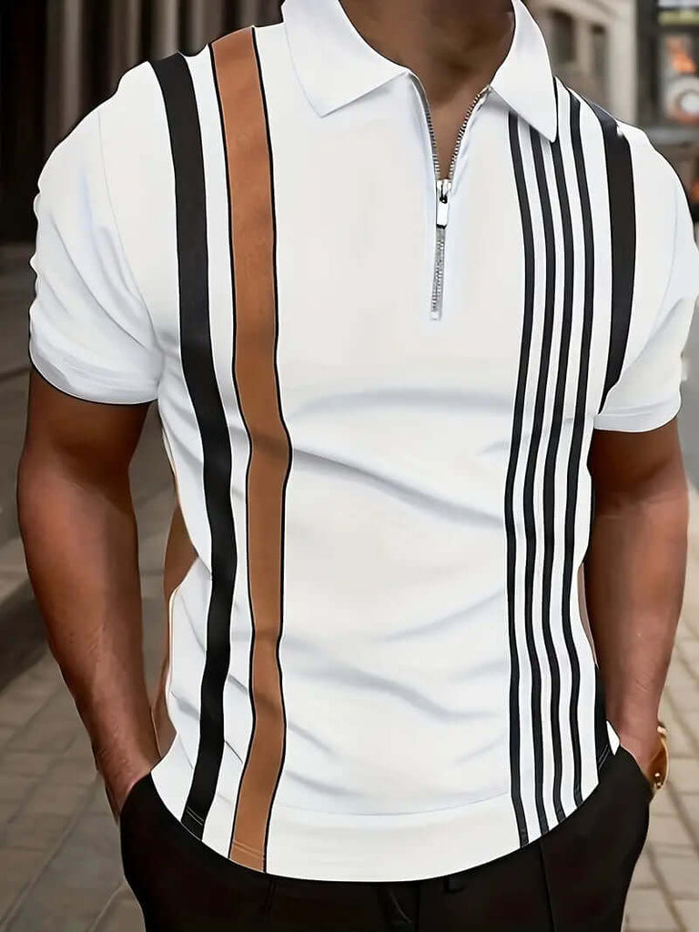 Jacob – casual striped short sleeve shirt for men-DESTINY