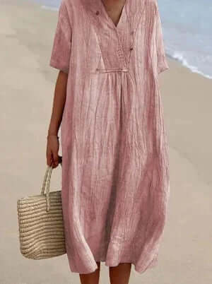 Karyl - dress made of linen and cotton-DESTINY