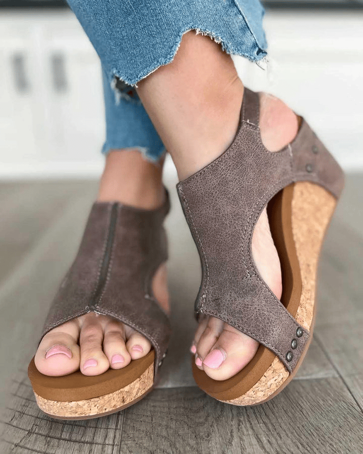 Comfy Sandals with medium-high heel-DESTINY