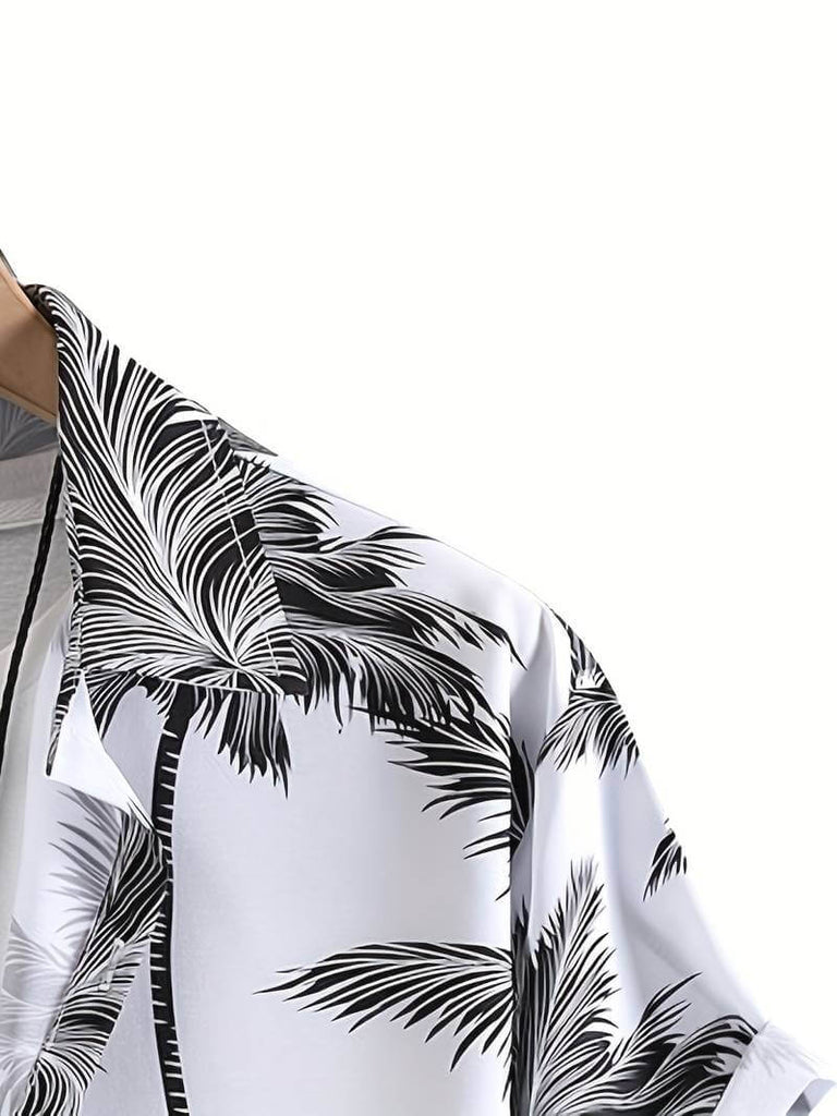 Ethan - coconut tree print hawaiian shirt-DESTINY