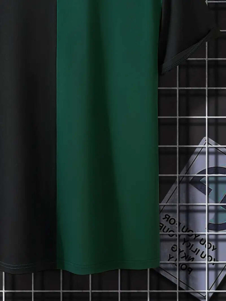 Robert – stylish color block t-shirt with short sleeves and a crew neck-DESTINY