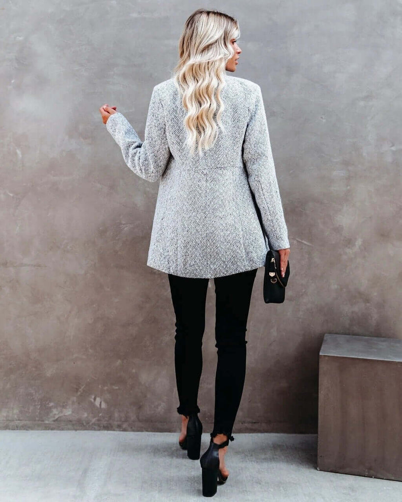 Coatly - Stylish tweed jacket for the transitional season-DESTINY