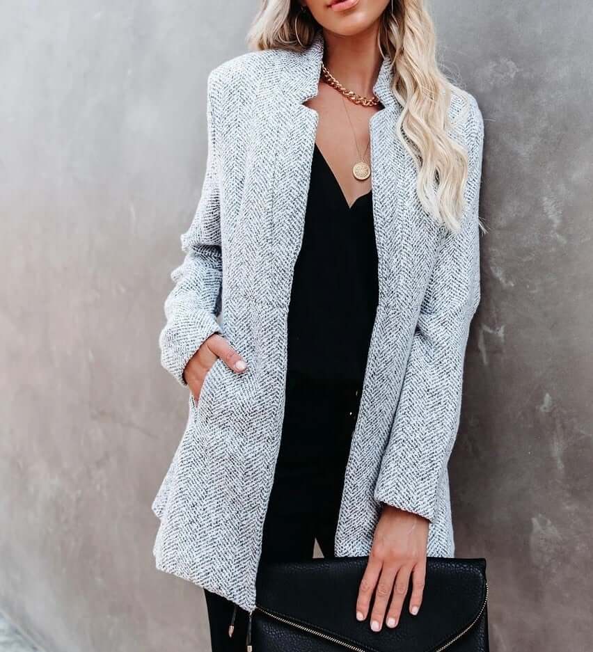 Coatly - Stylish tweed jacket for the transitional season-DESTINY