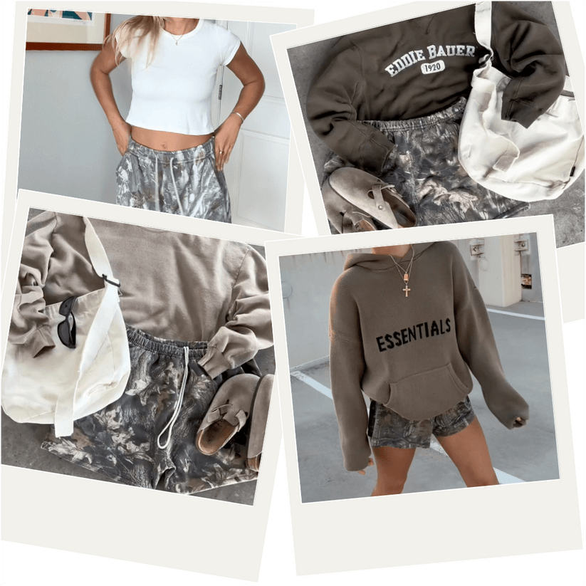 Undi - Unisez Camo Shorts-DESTINY