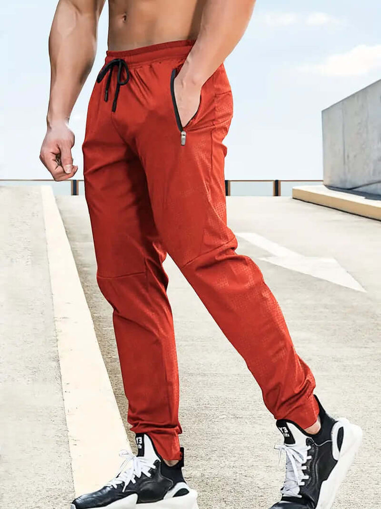 Casual Chic Stretch Sports Trousers With Drawstring Waist-DESTINY