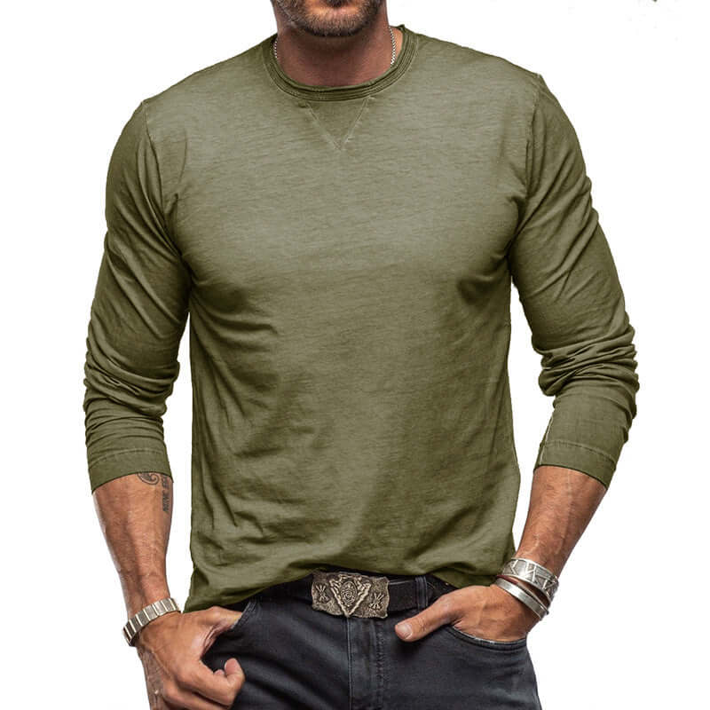 Hadrien - Long-sleeved cotton T-shirt for men-DESTINY