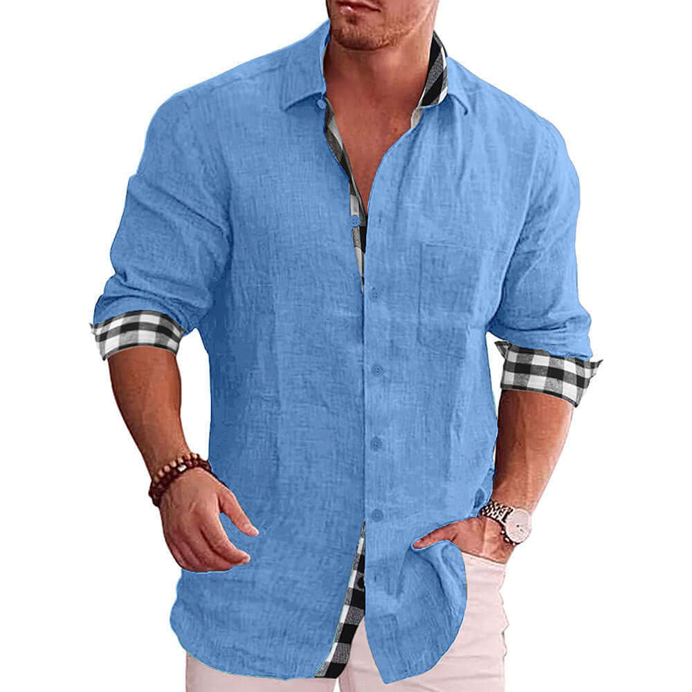 Alain - Summer shirt with buttons and pockets-DESTINY