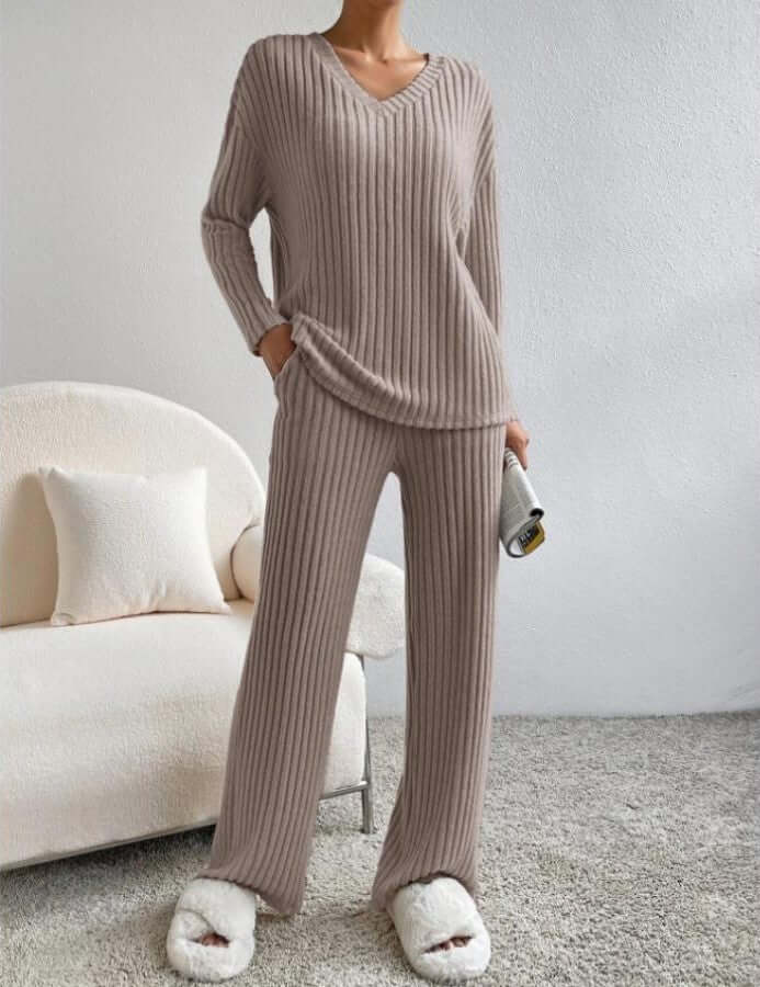Lucia™ - Knitted trousers and jumper for women-DESTINY