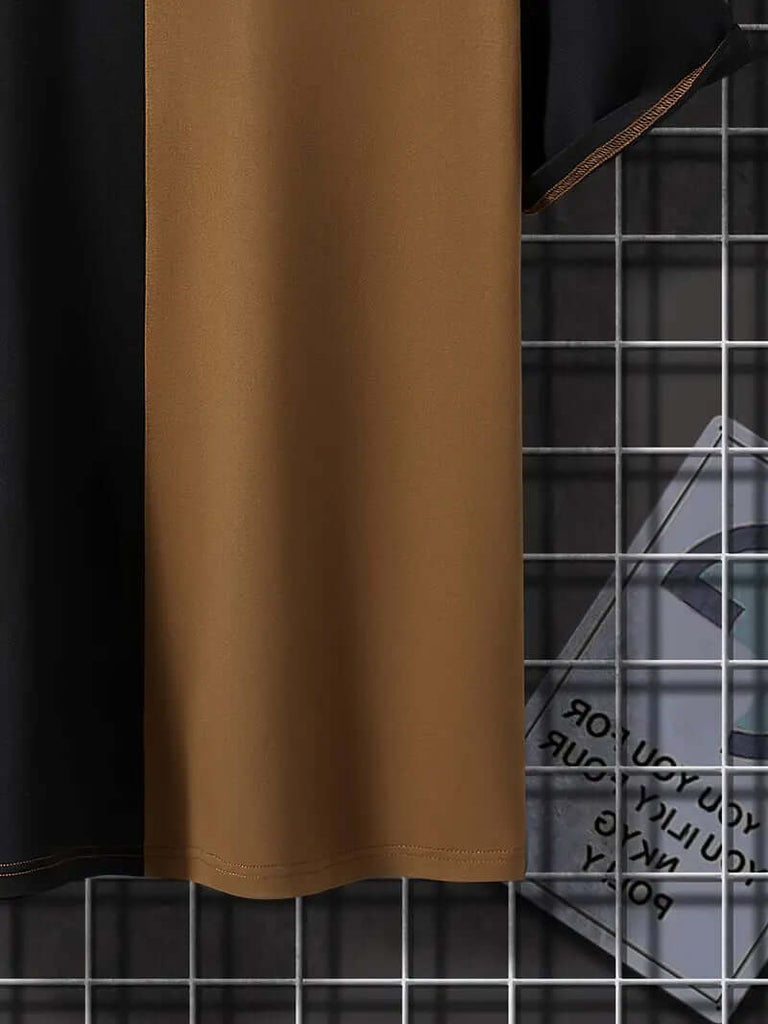 Robert – stylish color block t-shirt with short sleeves and a crew neck-DESTINY