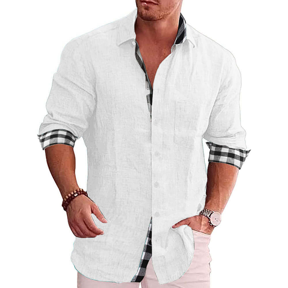 Alain - Summer shirt with buttons and pockets-DESTINY