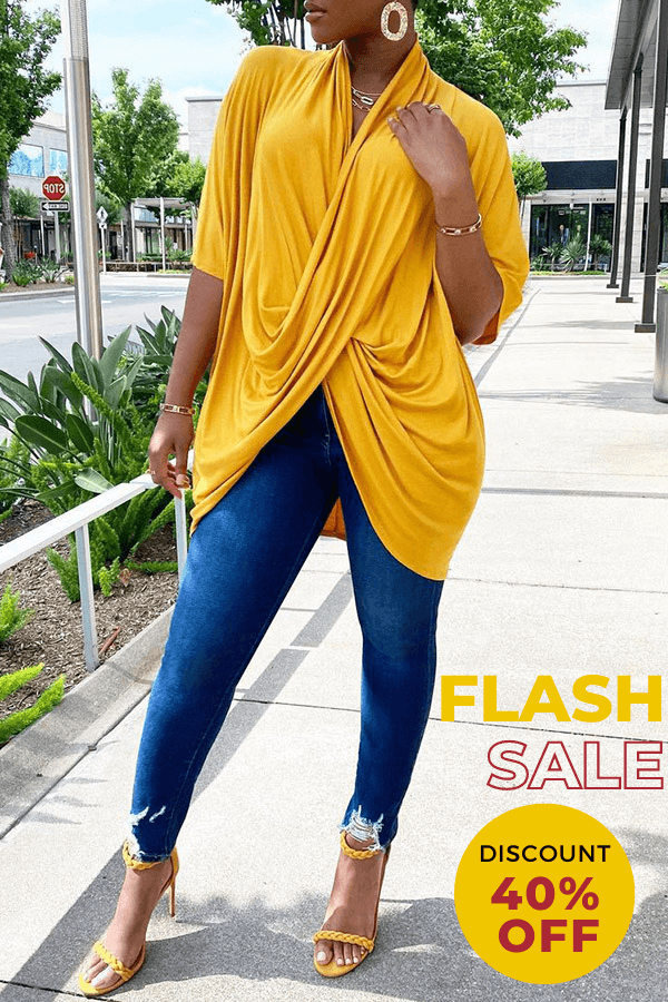 Fashion V Neck Pleated Blouses-DESTINY