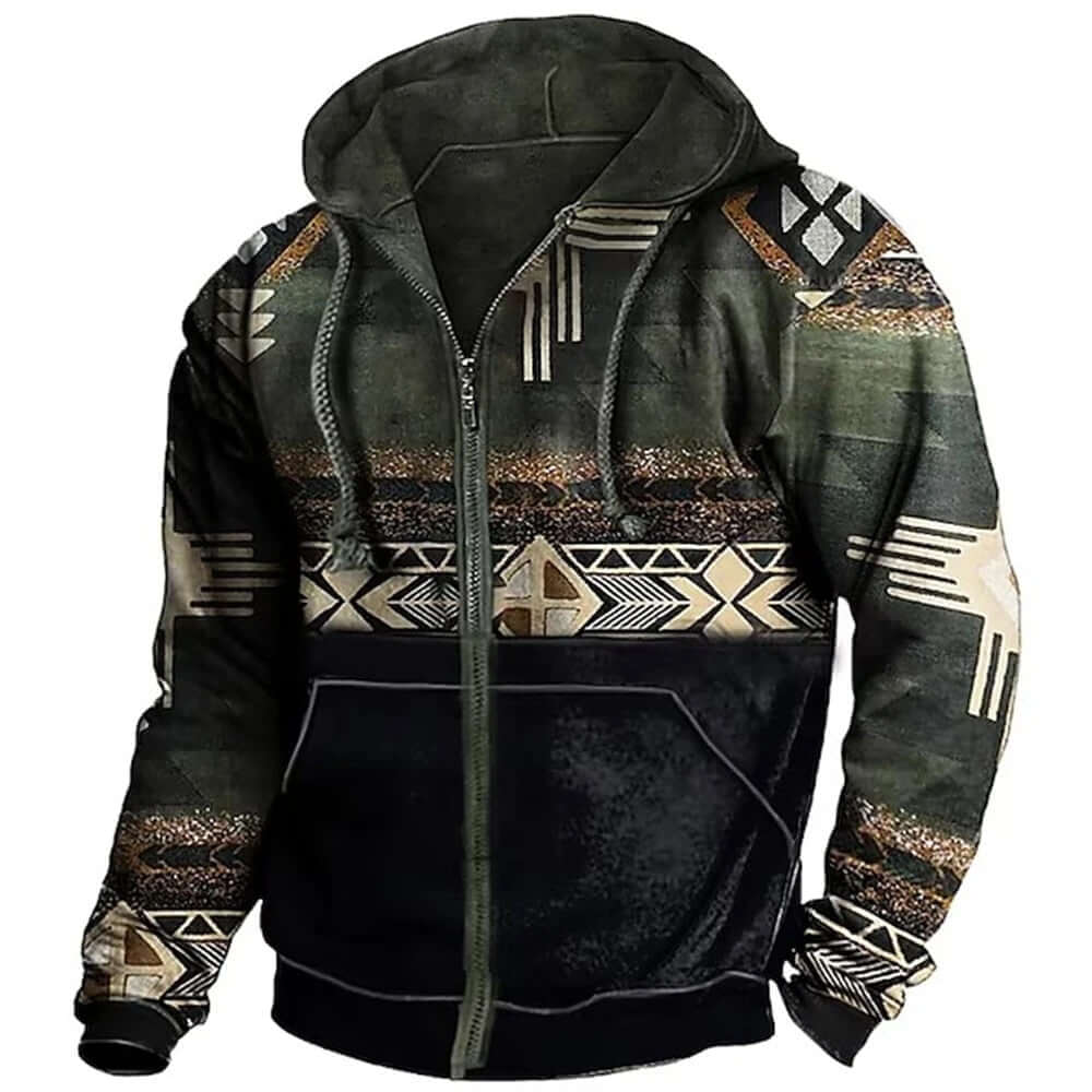 Retro Outdoor Jacket Vintage Men's Hoodie-DESTINY