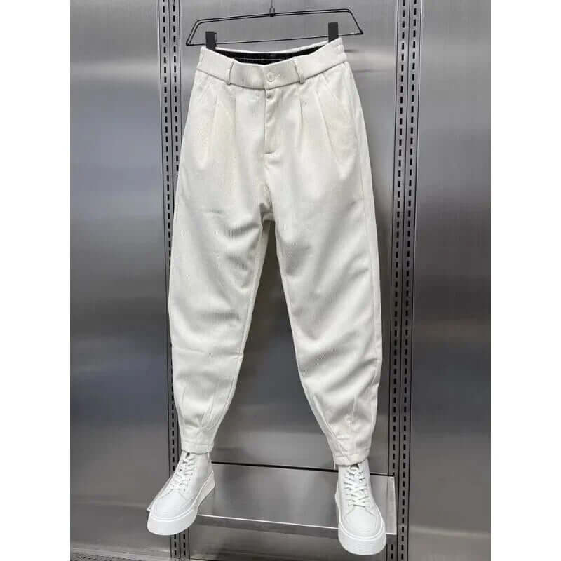 Yvan - Ankle length corduroy harem trousers for men-DESTINY