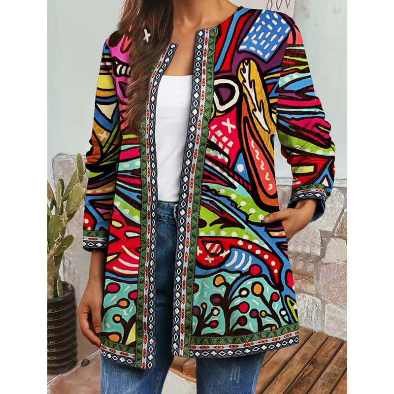 Jacket with floral pattern-DESTINY