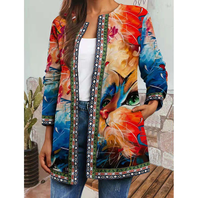 Jacket with floral pattern-DESTINY
