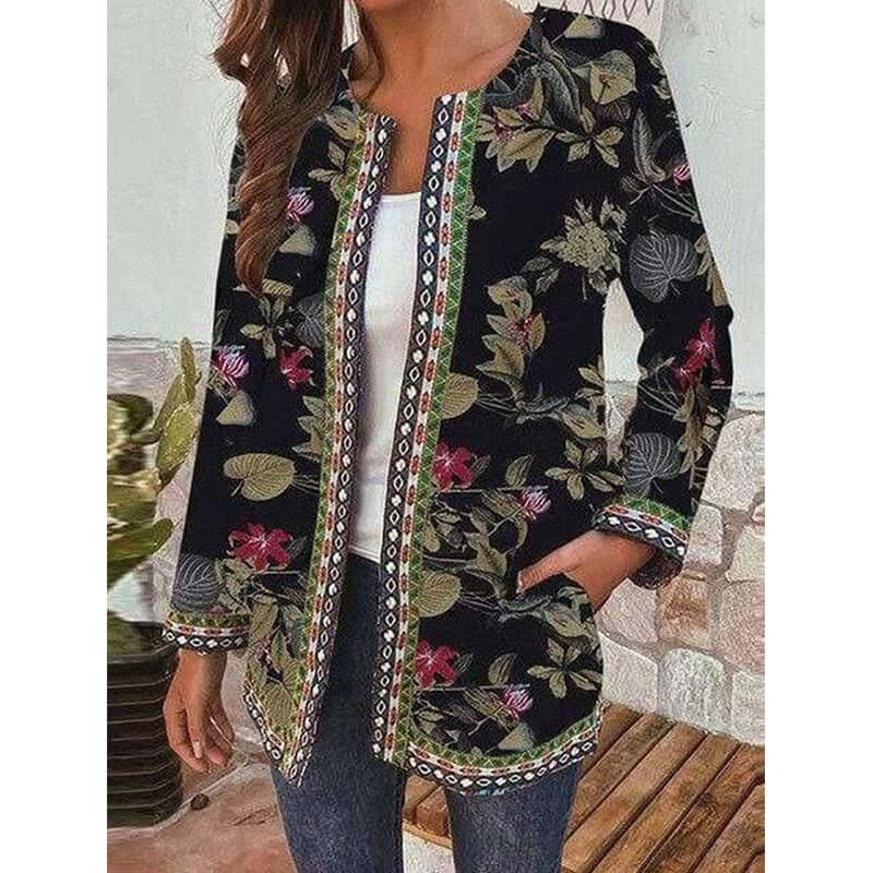 Jacket with floral pattern-DESTINY