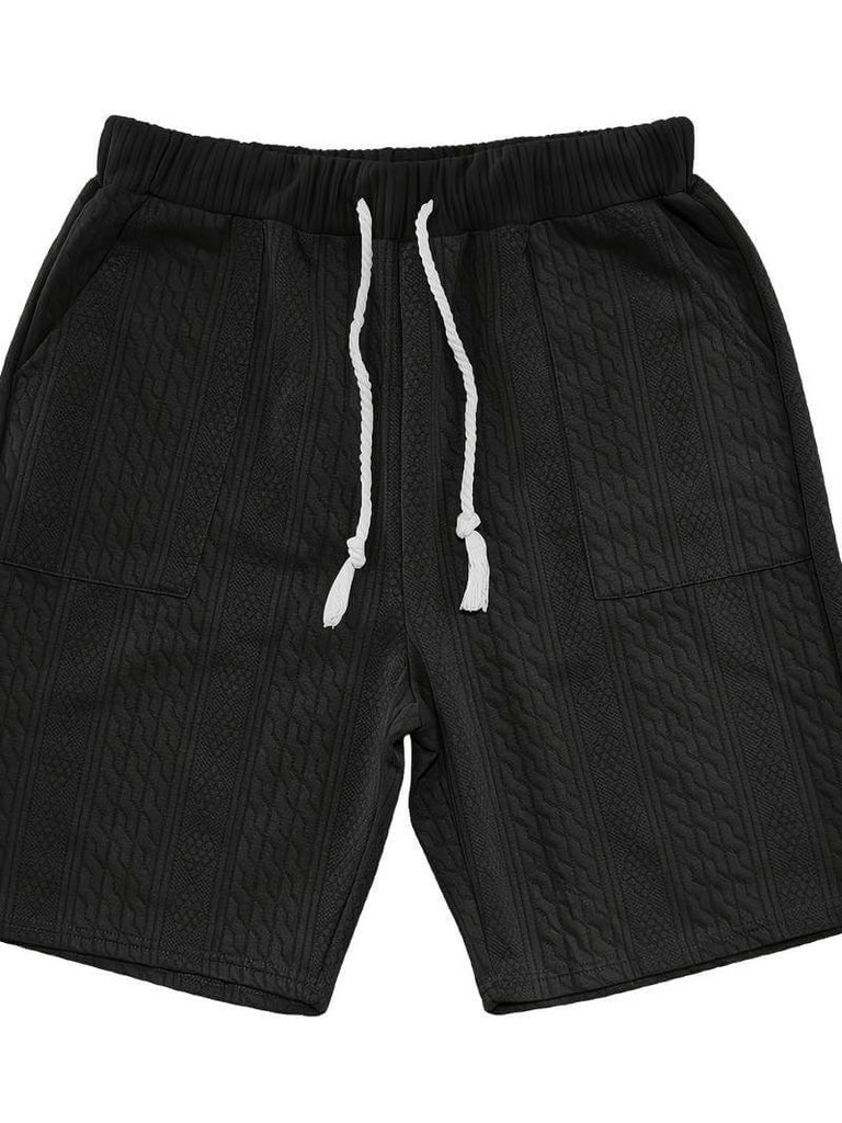 Andrew – set consisting of a comfortable V-neck knitted top and matching shorts-DESTINY