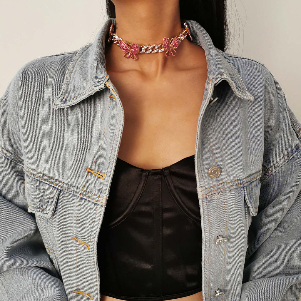 Fashion Butterfly Color Necklace-DESTINY