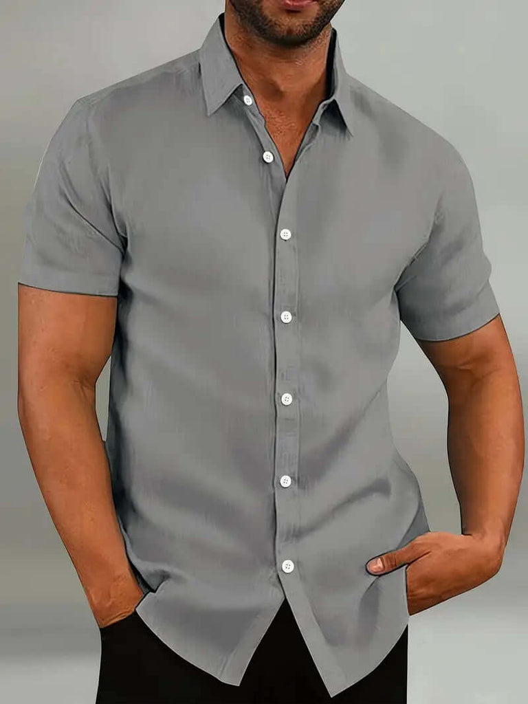 Brian - casual short sleeve button down-DESTINY