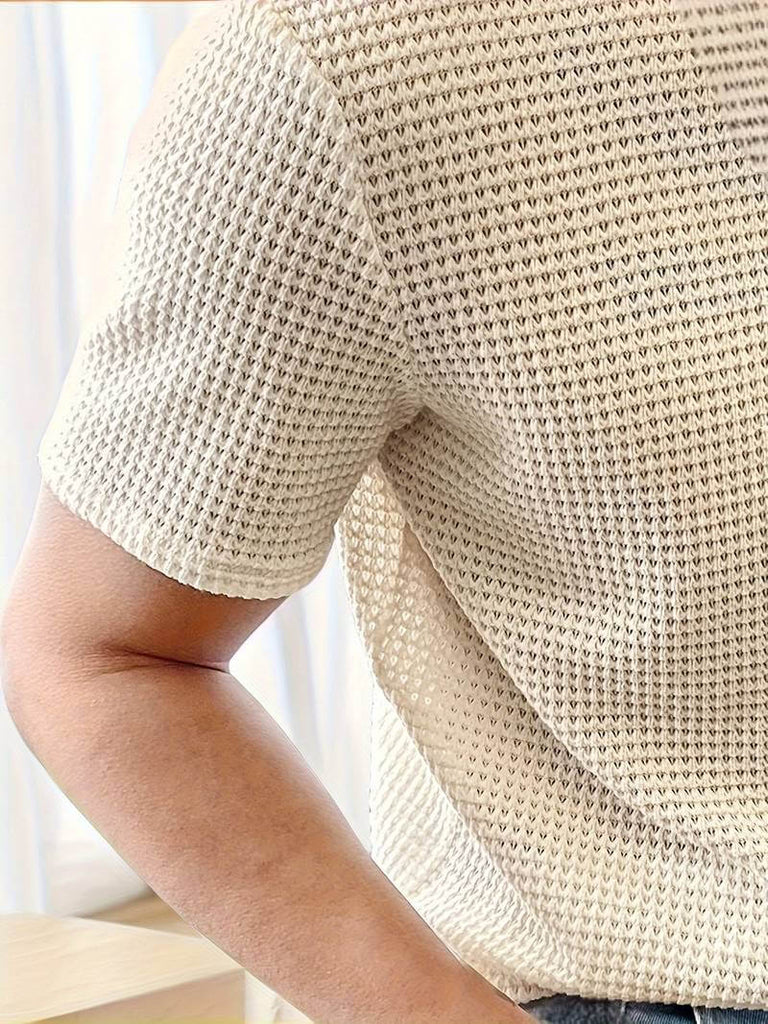 Jonathan hollow out crew neck t-shirt-DESTINY