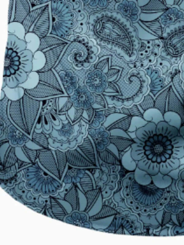 Blouse - in blue tones-DESTINY