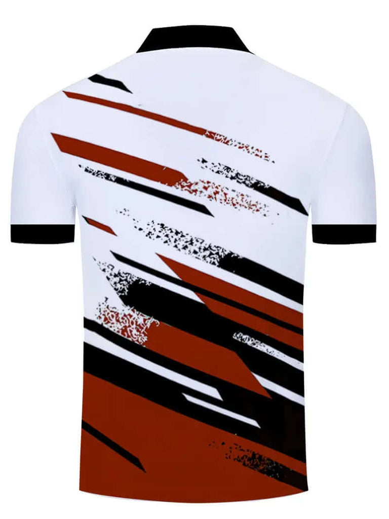 Calvin - casual stripe print short sleeve t shirt-DESTINY